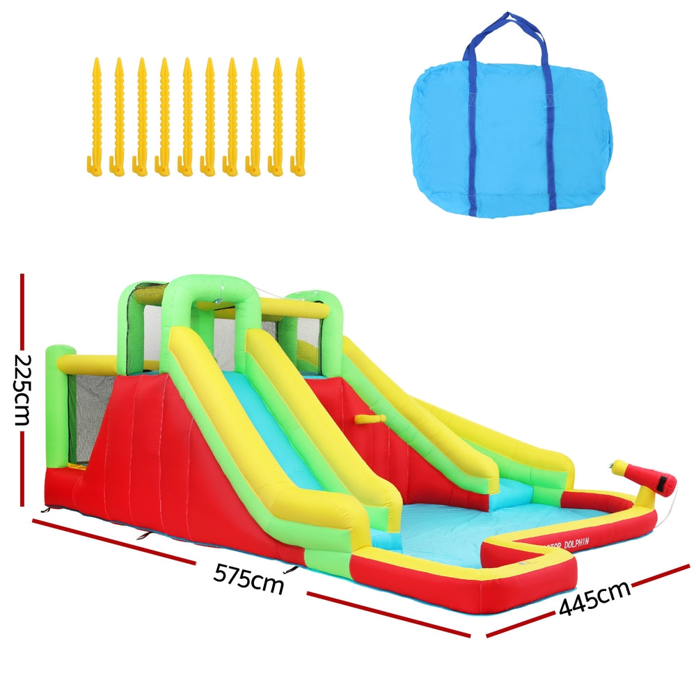 Marlook Kids Inflatable Pool Water Slide Park Jumping Castle 575X445CM