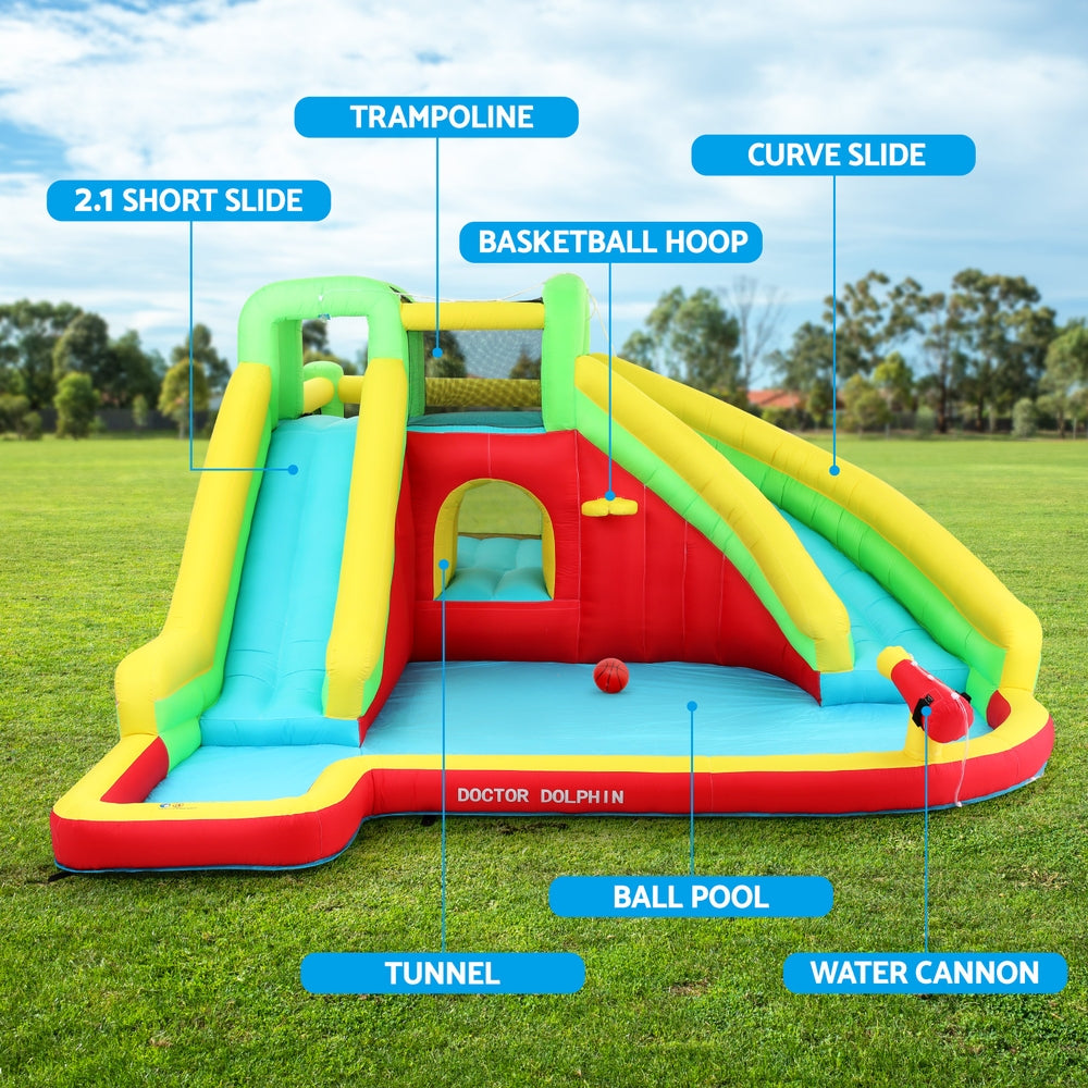 Marlook Kids Inflatable Pool Water Slide Park Jumping Castle 575X445CM