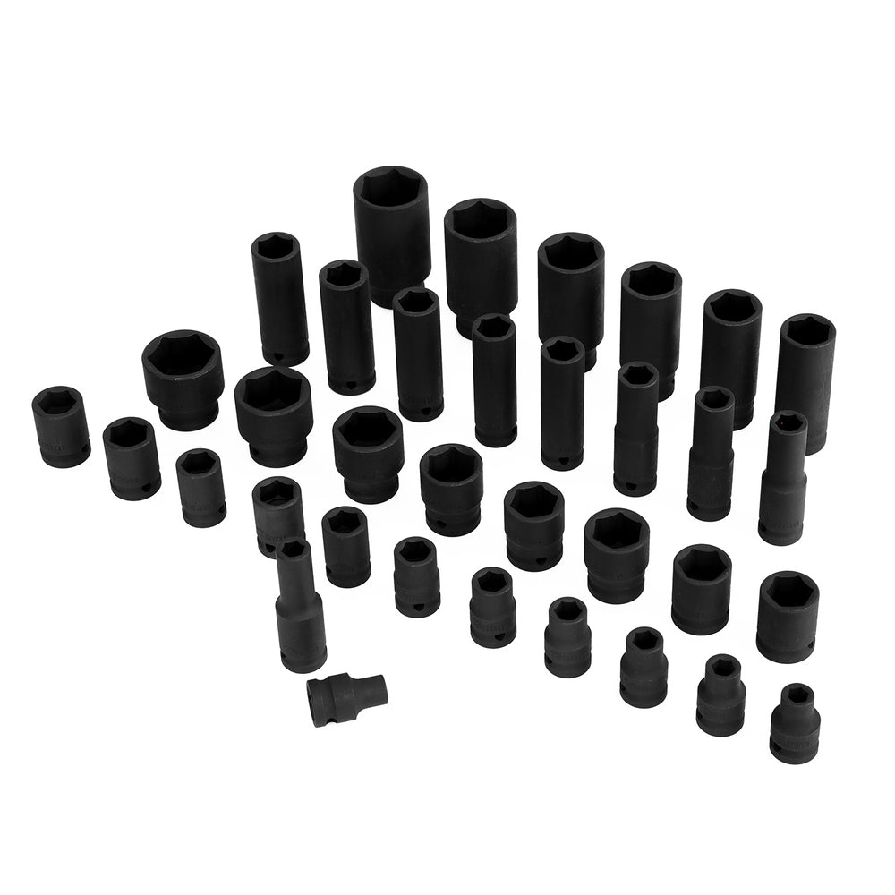 Marlook 35pcs 1/2" Drive Impact Socket Set Metric 8-32mm with Case