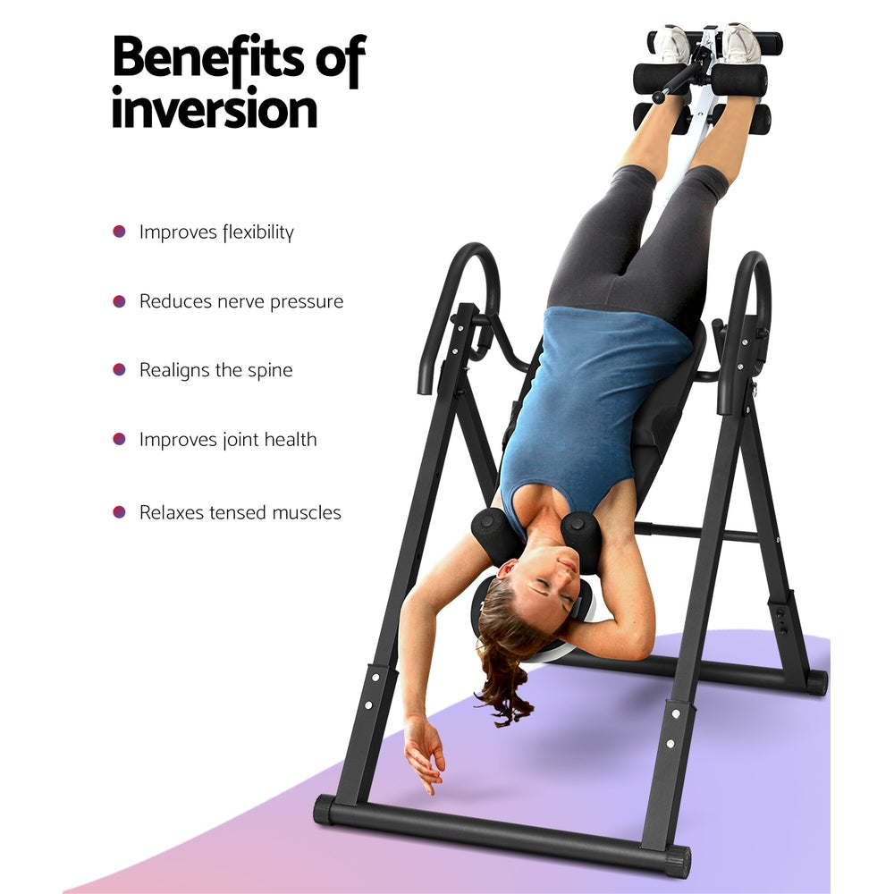 Marlook Inversion Table Gravity Exercise Inverter Back Stretcher Home Gym Grey