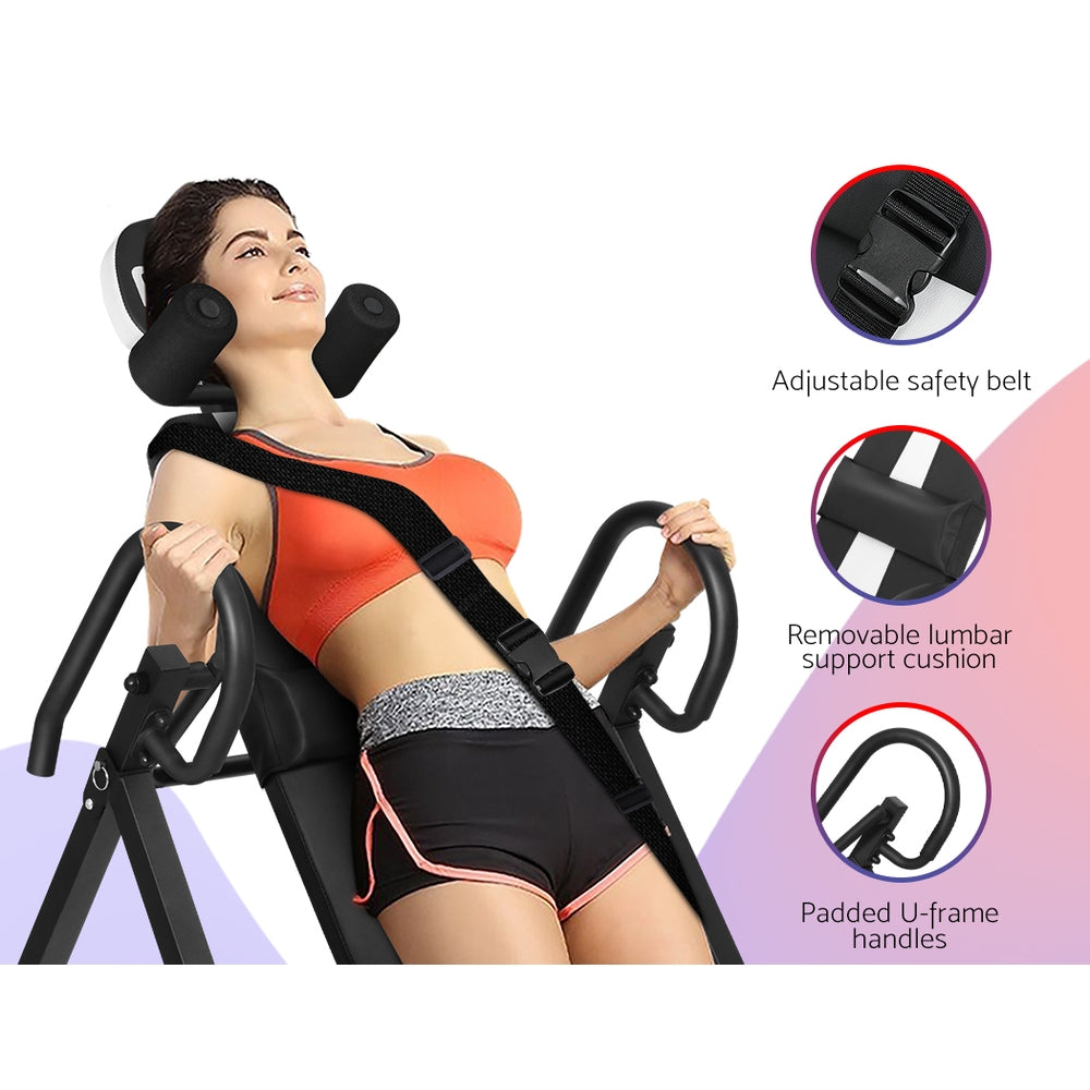Marlook Inversion Table Gravity Exercise Inverter Back Stretcher Home Gym Grey