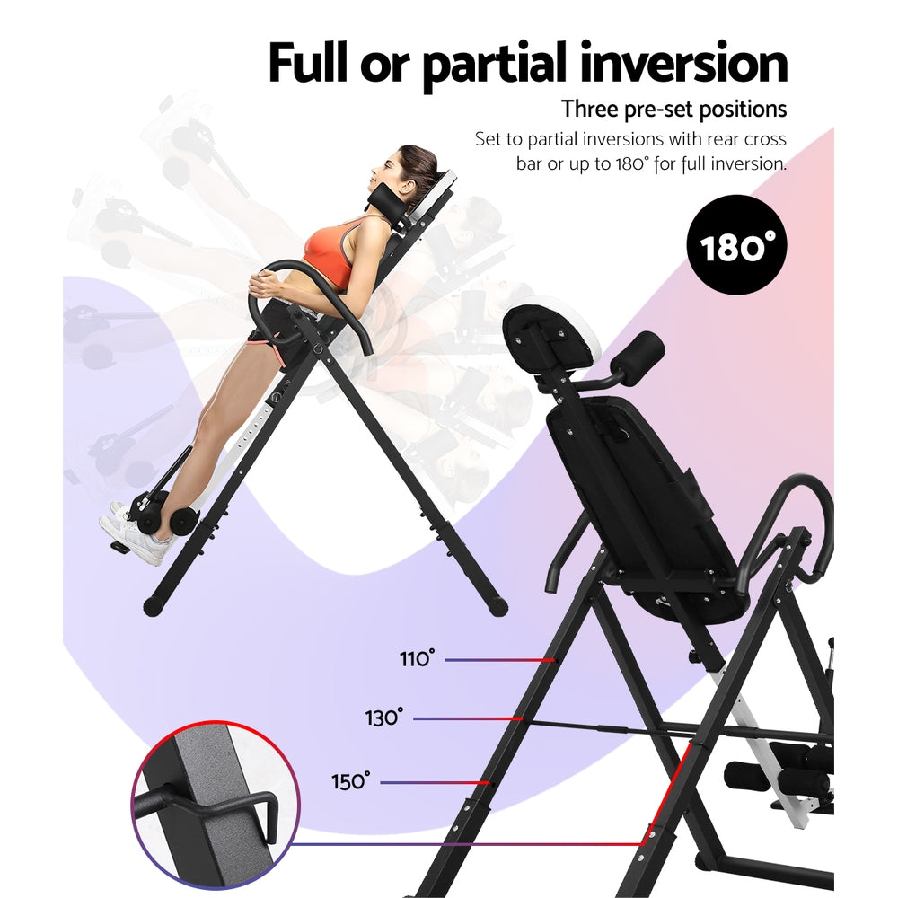 Marlook Inversion Table Gravity Exercise Inverter Back Stretcher Home Gym Grey