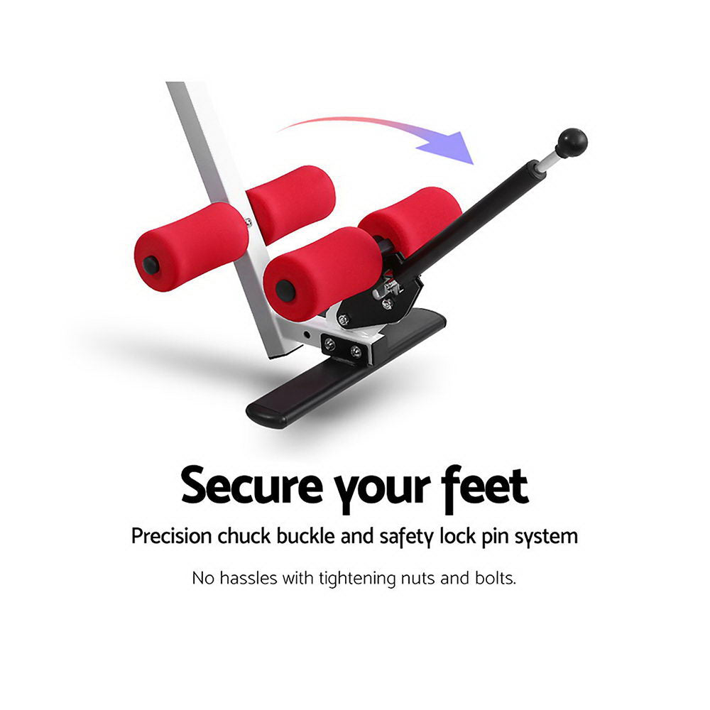 Marlook Inversion Table Gravity Exercise Inverter Back Stretcher Home Gym Red