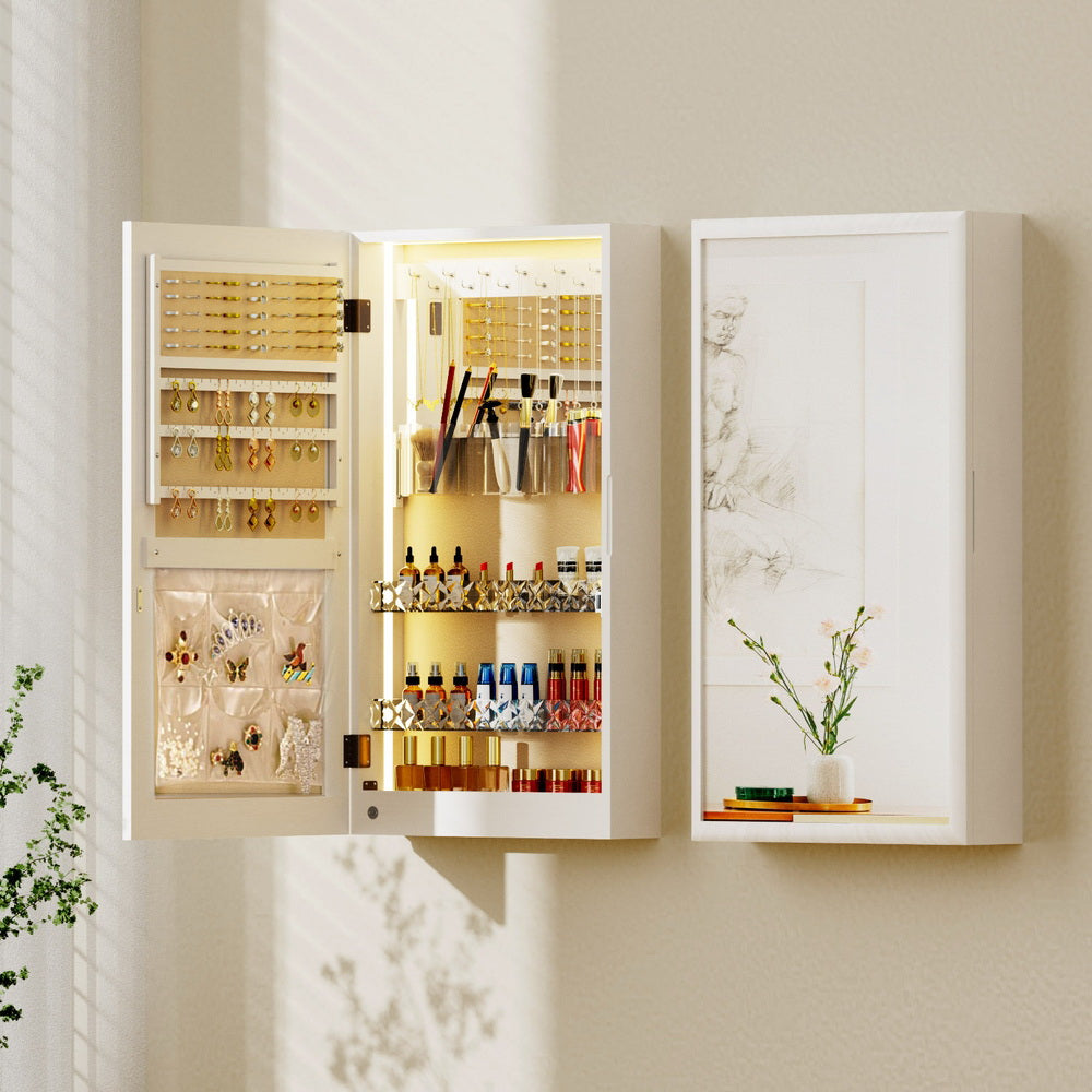 Marlook Jewellery Cabinet Mirror Door Wall Mount