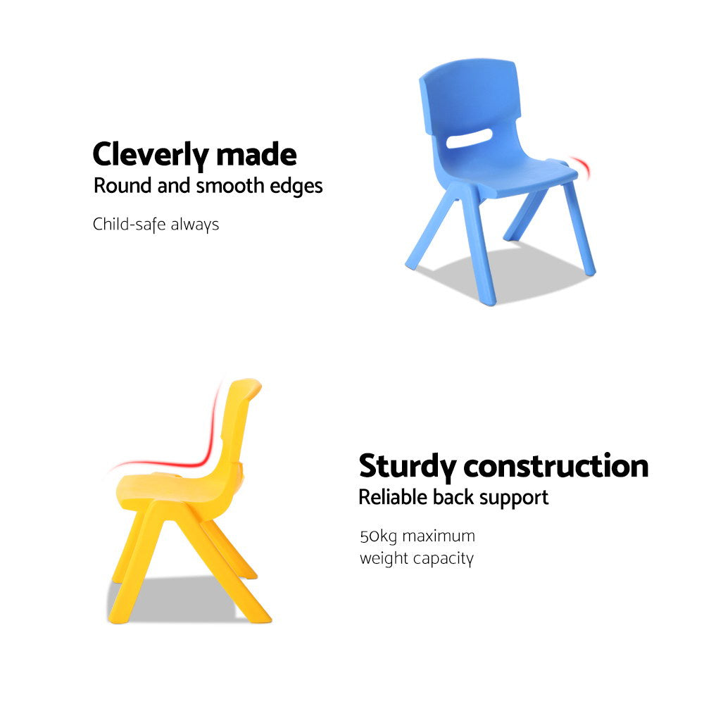 Marlook Kids Chairs Set Plastic Set of 4 Activity Study Chair 50KG