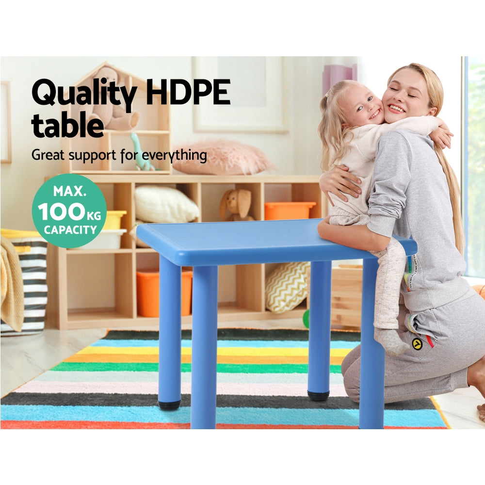 Marlook Kids Table Plastic Square Activity Study Desk 60X60CM