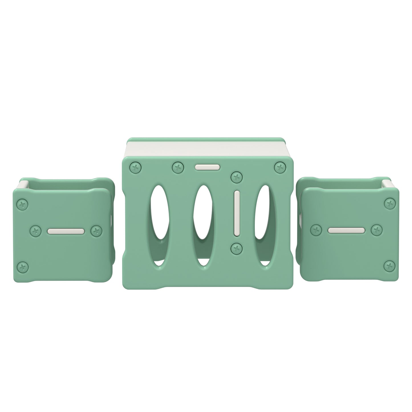 Marlook 3PCS Kids Table and Chairs Set HDPE