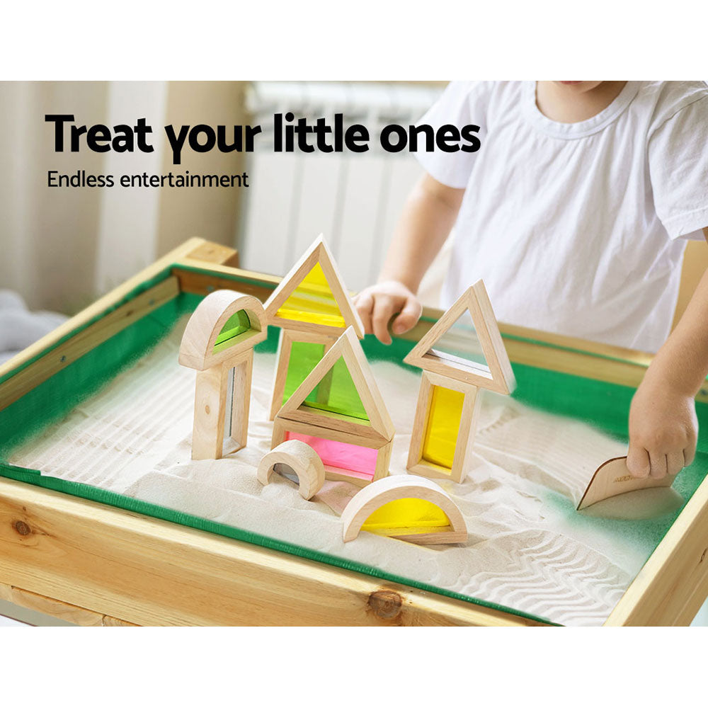 Marlook Kids Sandpit Wooden Sandbox Sand Pit Water Table Outdoor Toys 101cm