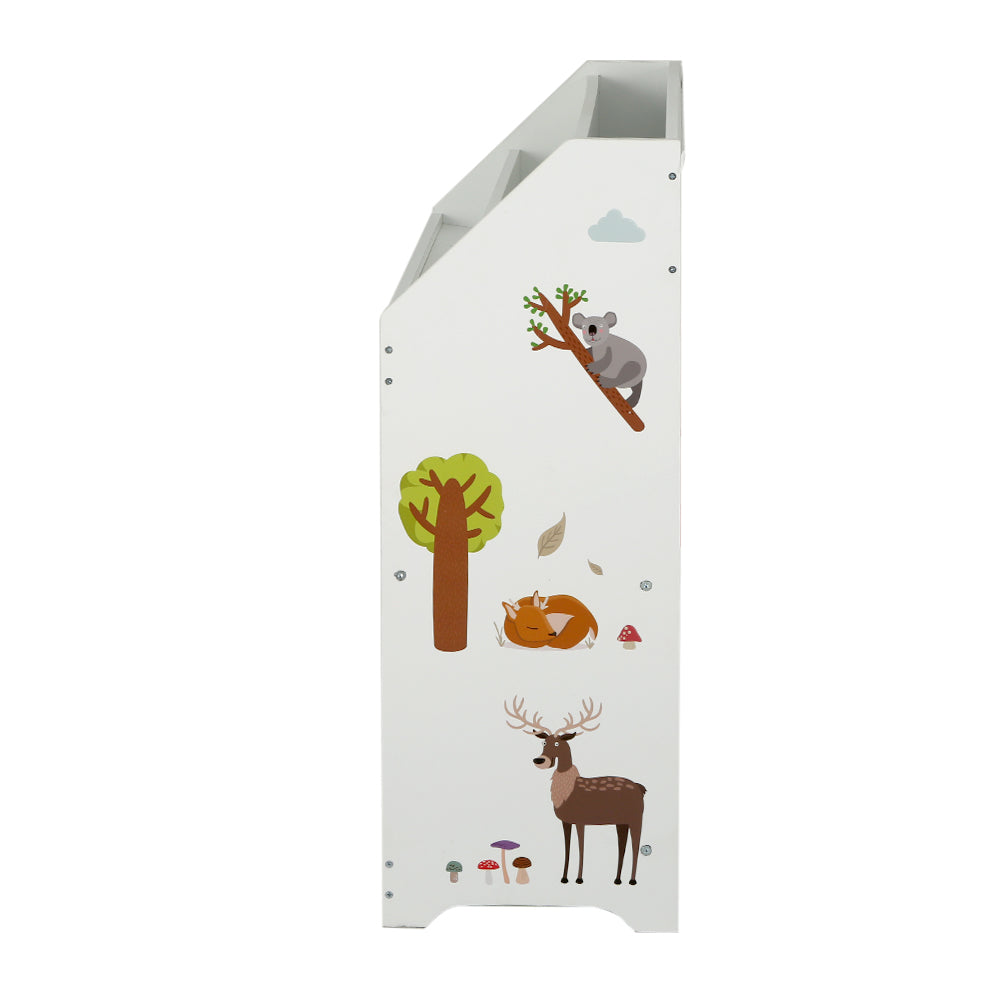 Marlook 3 Tiers Kids Bookshelf Storage Children Bookcase Toy Box Organiser Rack 6 Bins