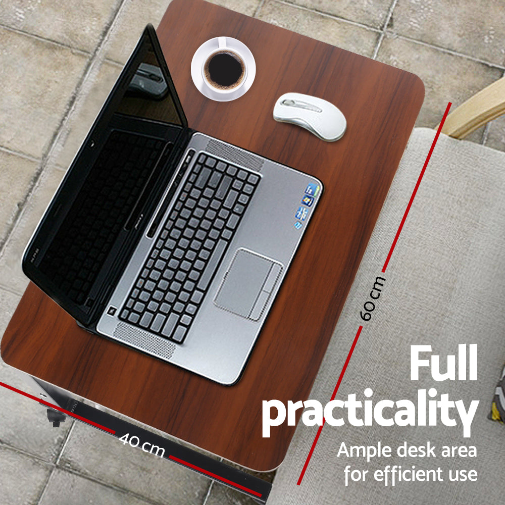 Marlook Laptop Desk Table Adjustable 60CM Dark Wood