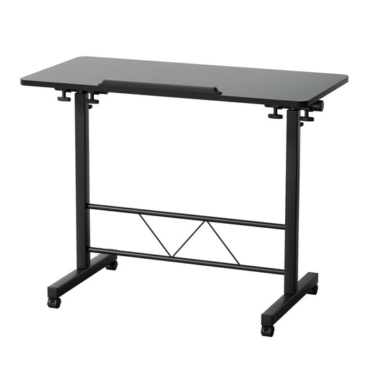 Marlook Laptop Desk Table Height Adjustable Wooden Bed Side Tables 80CM Black