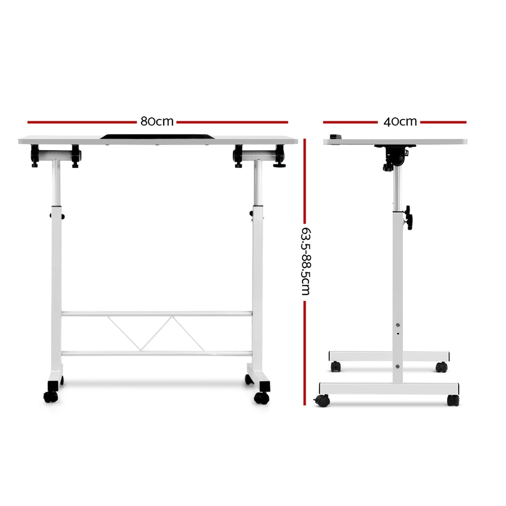 Marlook Laptop Desk Table Adjustable 80CM White