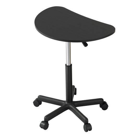 Marlook Laptop Desk Portable Height Adjustable Table Caster Wheels 60CM Black