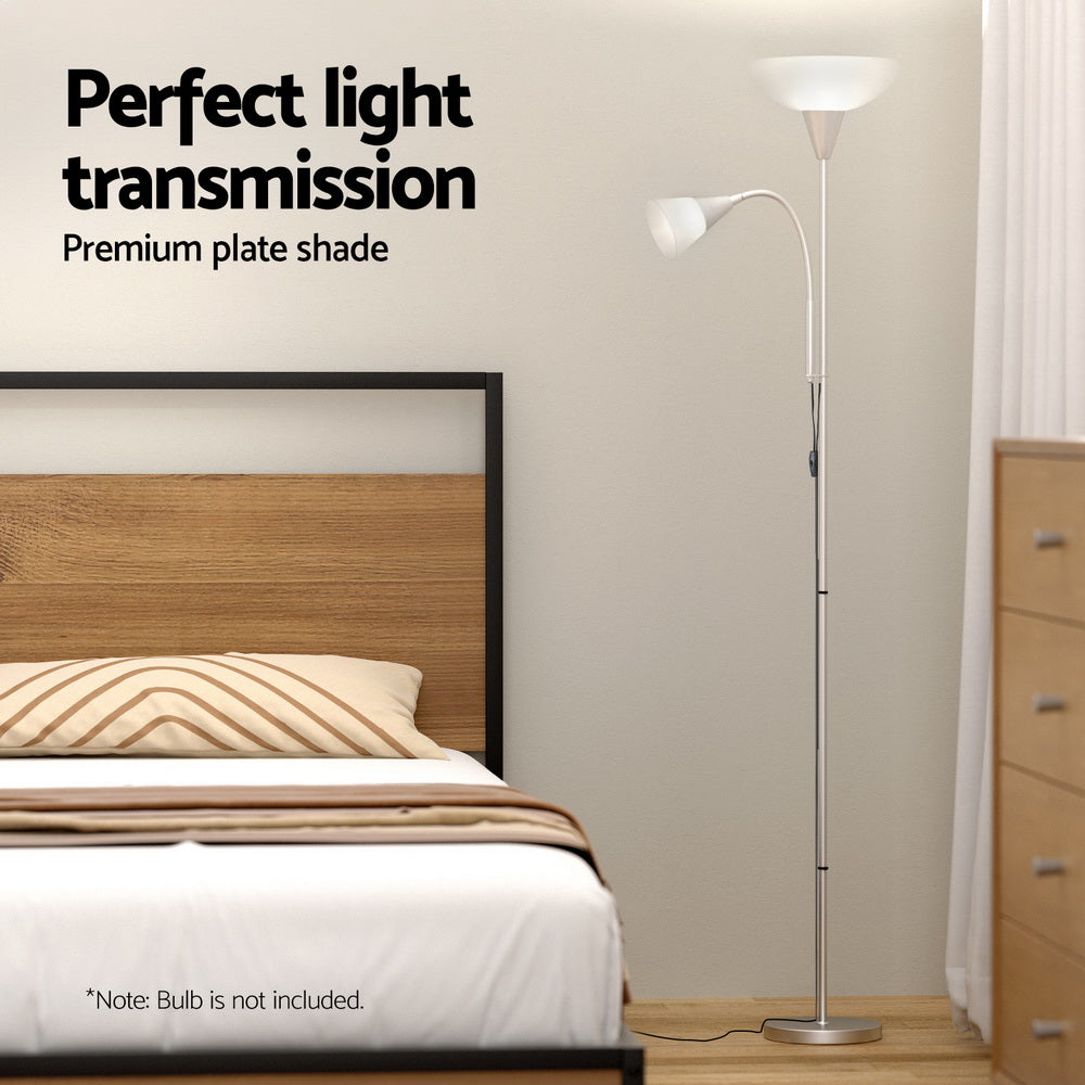 Marlook Floor Lamp Mother and Child Modern Home Living Room Office Reading Silver