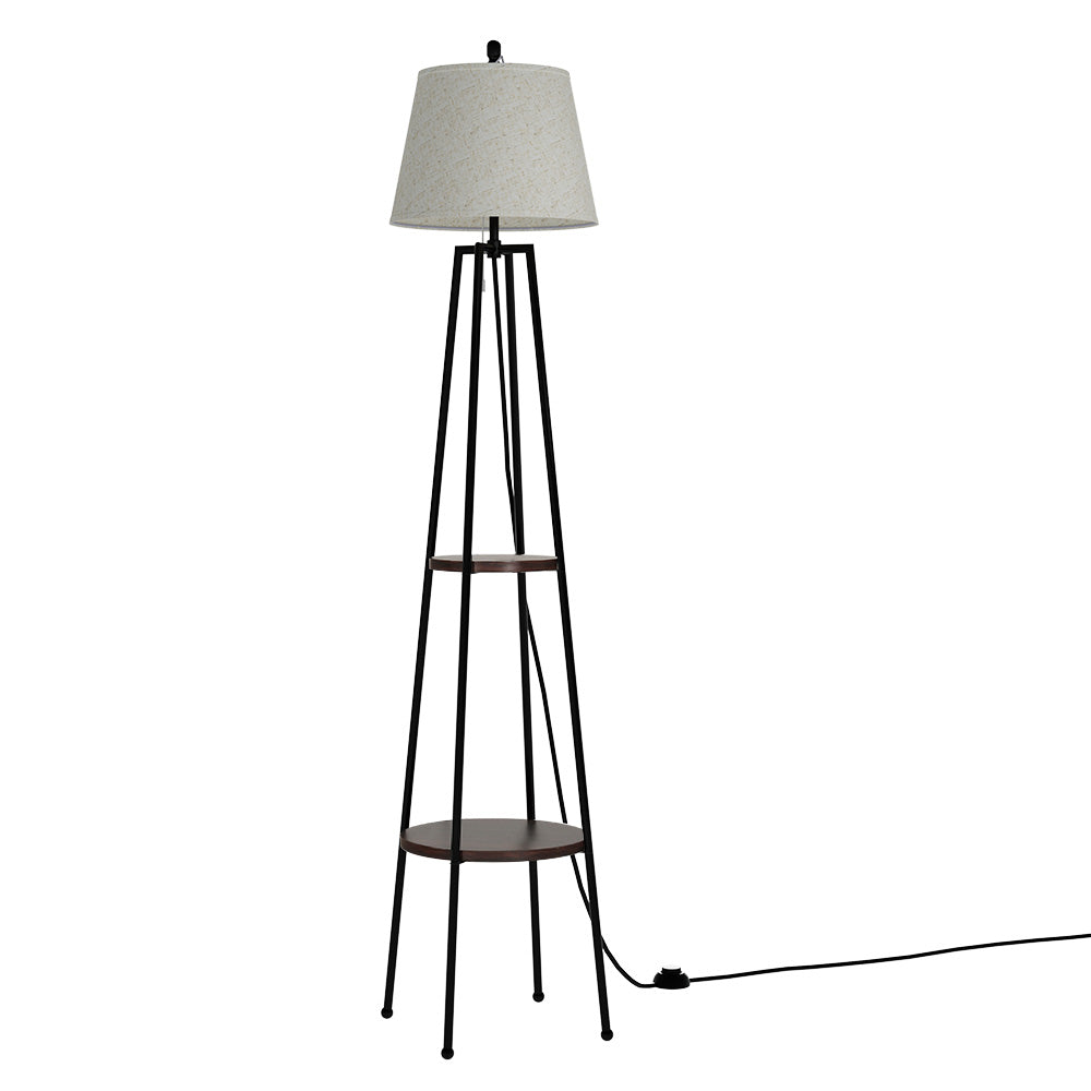 Marlook Floor Lamp 2 Tier Shelf Storage LED Light Stand Home Living Room Upright