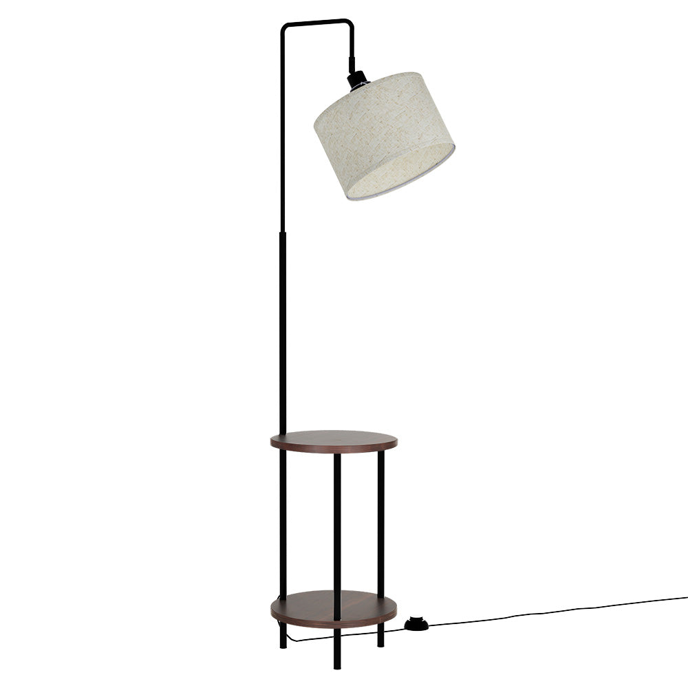 Marlook Floor Lamp 2 Tier Shelf Storage LED Light Stand Home Room Adjustable Head