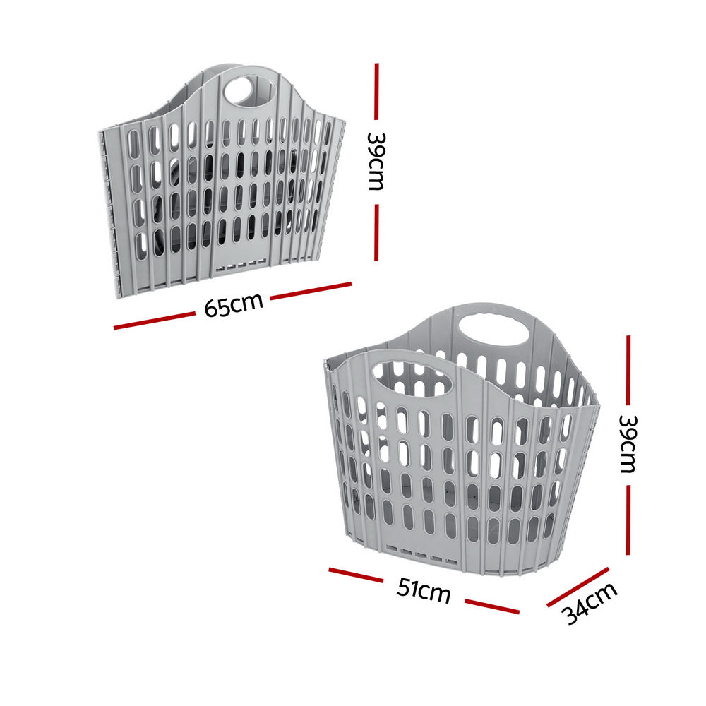 Marlook Laundry Basket Hamper Large Foldable Washing Clothes Storage Organiser
