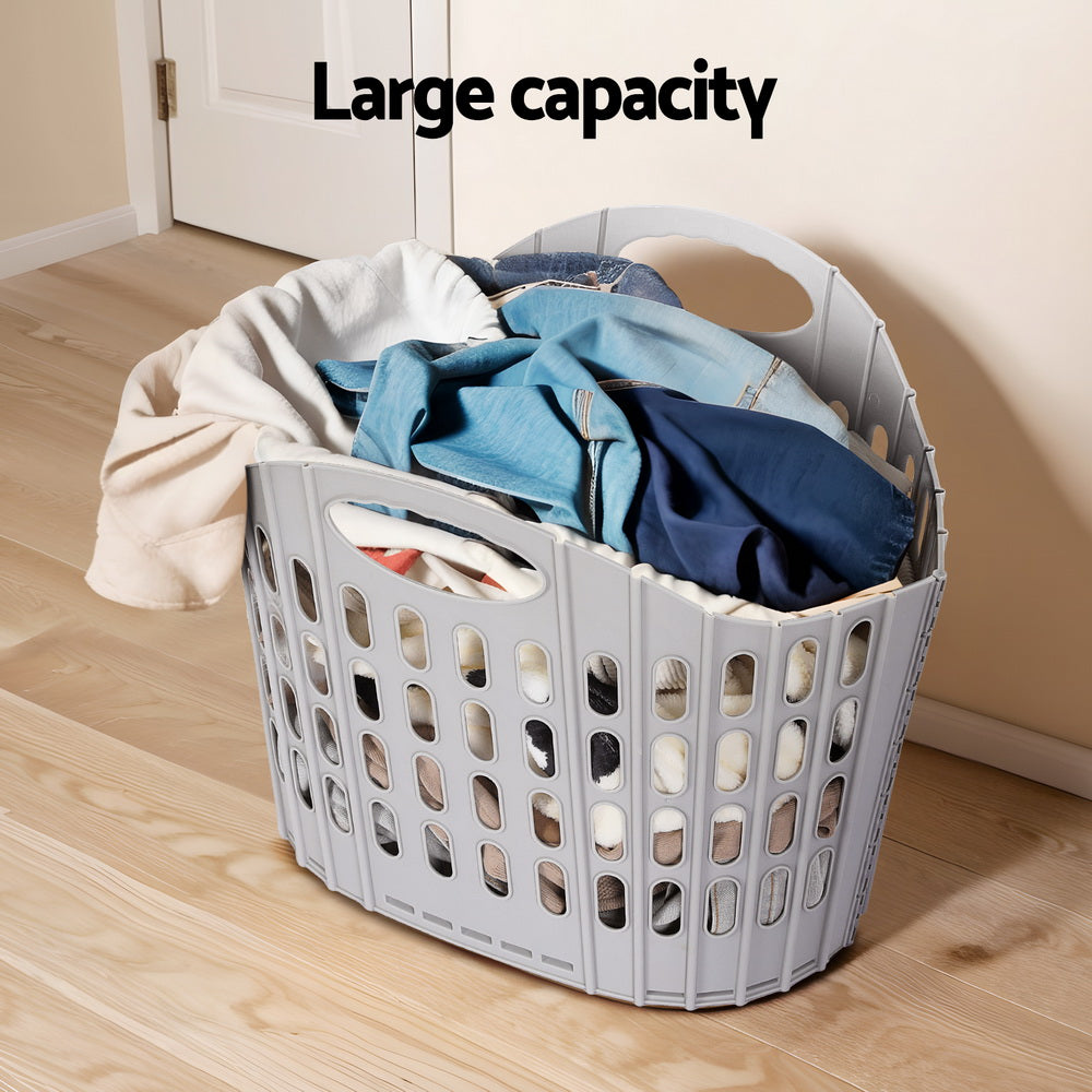Marlook Laundry Basket Hamper Large Foldable Washing Clothes Storage Organiser