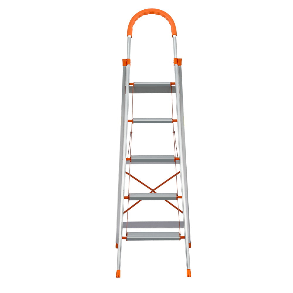 Marlook 5 Step Ladder Multi-Purpose Folding Aluminium Light Weight Non Slip Platform