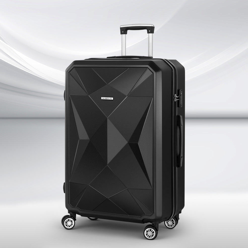 Marlook 28" 75cm Luggage Trolley Travel Suitcase Carry On Storage TSA Hardshell Black