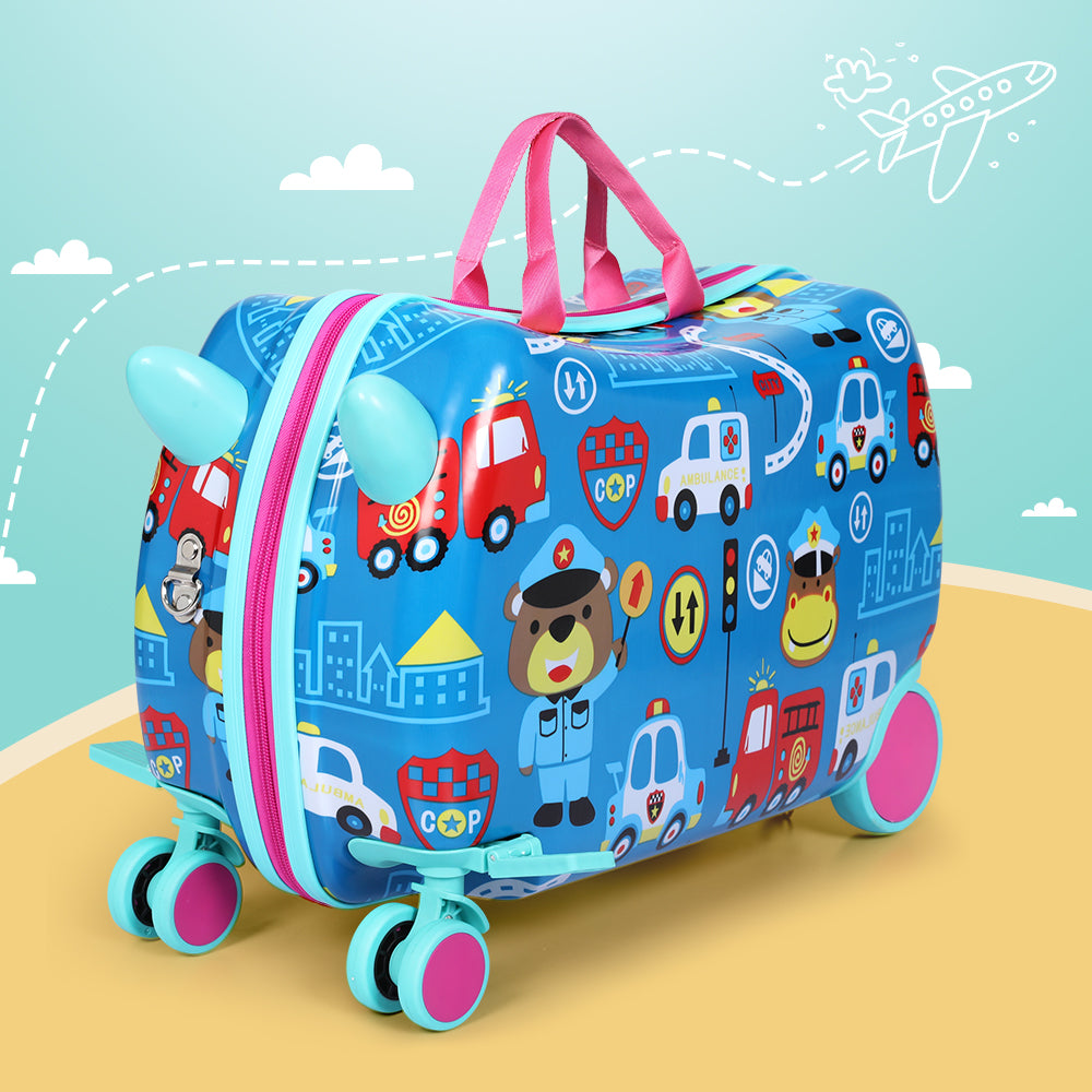 Marlook 17" Kids Ride On Luggage Children Suitcase Trolley Travel Car