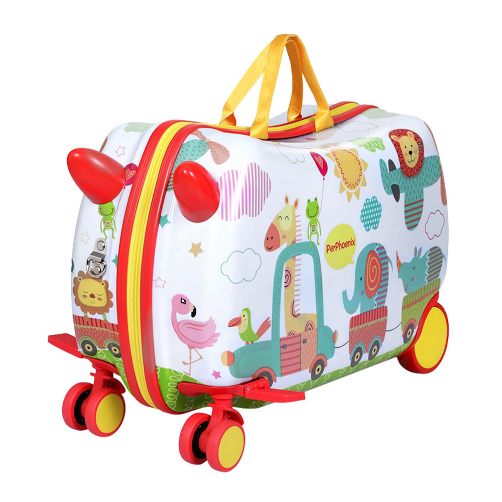 Marlook 17" Kids Ride On Luggage Children Suitcase Trolley Travel Zoo