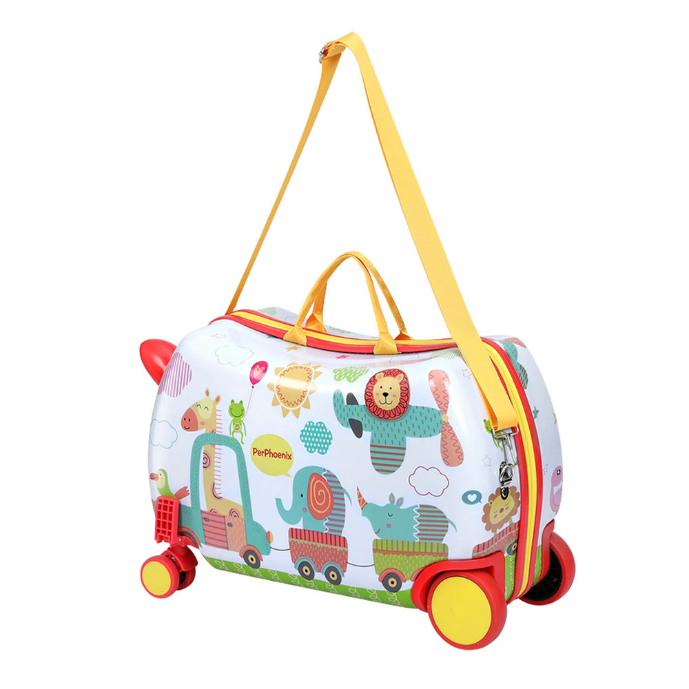 Marlook 17" Kids Ride On Luggage Children Suitcase Trolley Travel Zoo