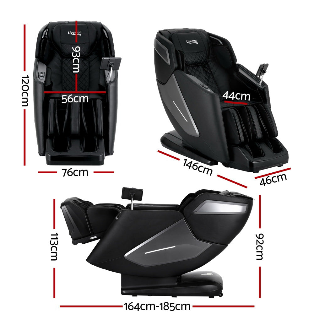 Marlook 4D Massage Chair Electric Recliner Home Massager Black