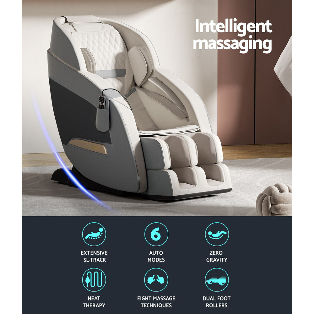 Marlook Massage Chair Electric Recliner Massager Grey Decima