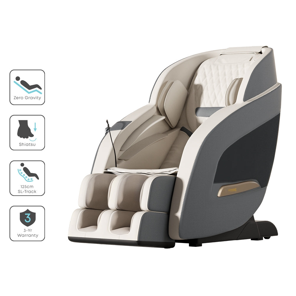 Marlook Massage Chair Electric Recliner Massager Grey Decima
