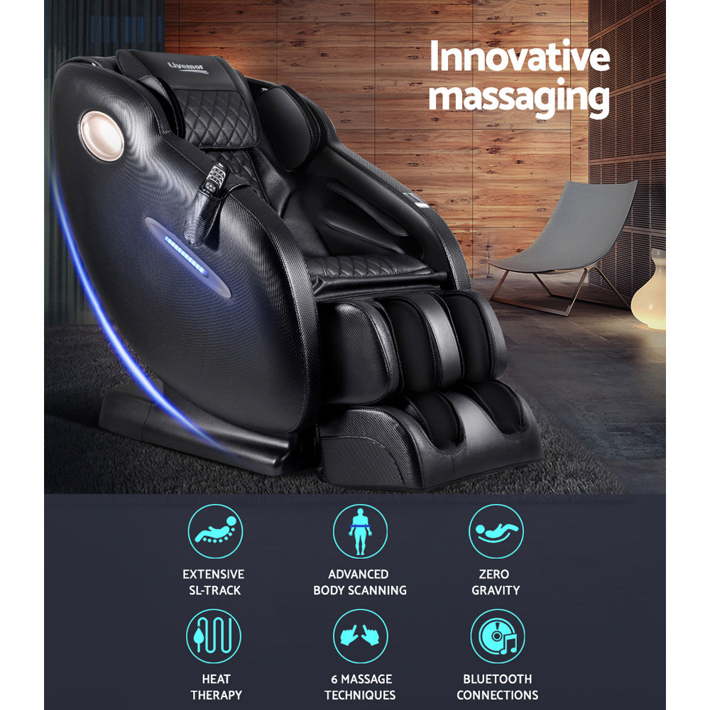 Marlook Massage Chair Electric Recliner Massager Black Ozeni