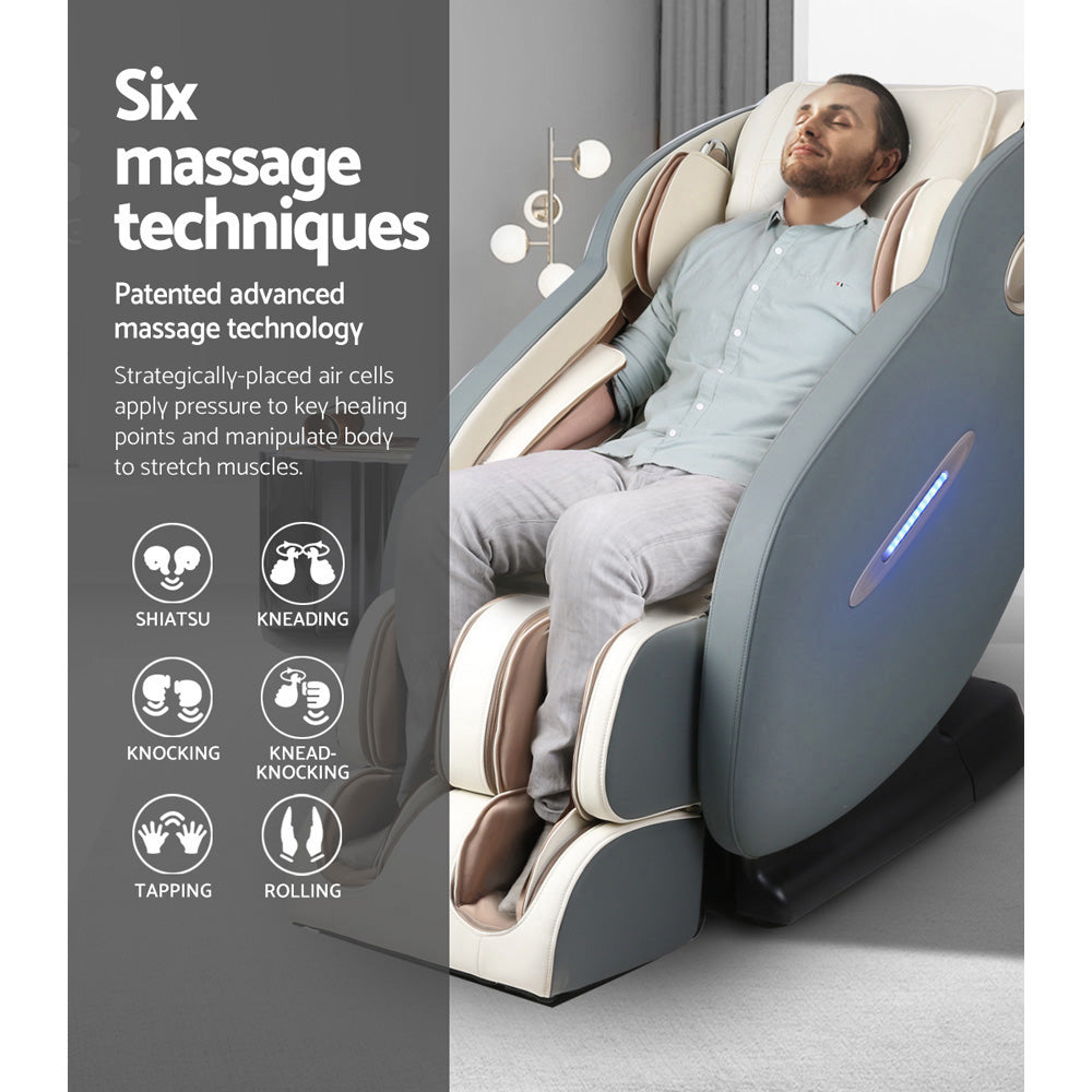 Marlook Massage Chair Electric Recliner Massager Grey Ozeni