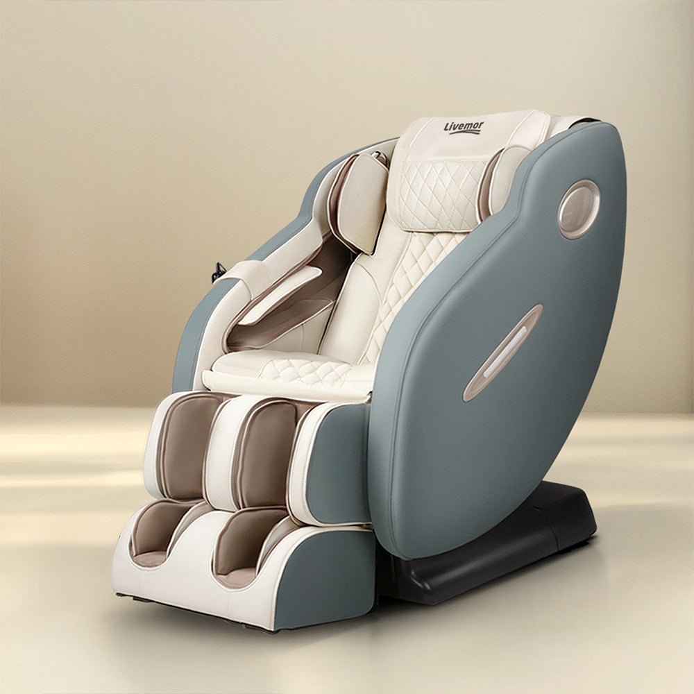 Marlook Massage Chair Electric Recliner Massager Grey Ozeni