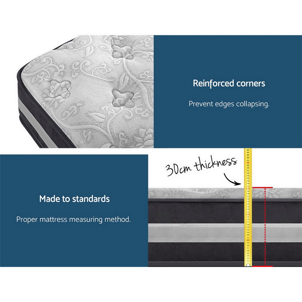 Marlook Bedding 30cm Mattress Pocket Spring King