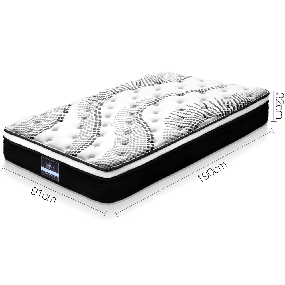 Marlook Bedding 32cm Mattress Euro Top Single