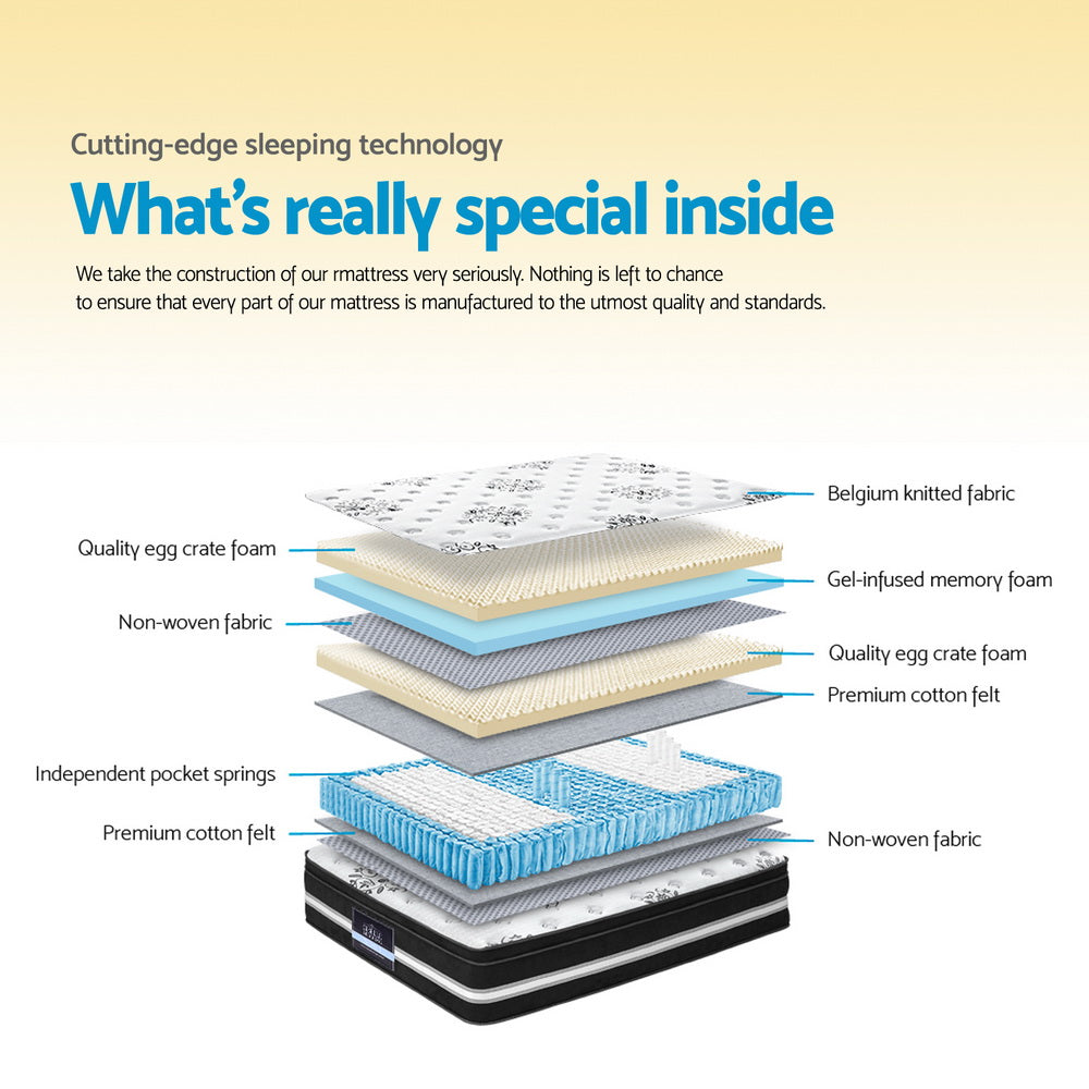 Marlook Bedding 34cm Mattress Cool Gel Memory Foam Double