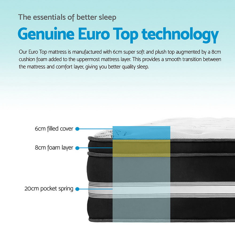 Marlook Bedding 34cm Mattress Cool Gel Memory Foam King