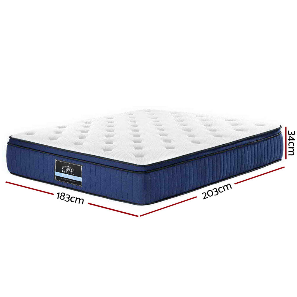Marlook Bedding 34cm Mattress Cool Gel Memory Foam 7 Zone King