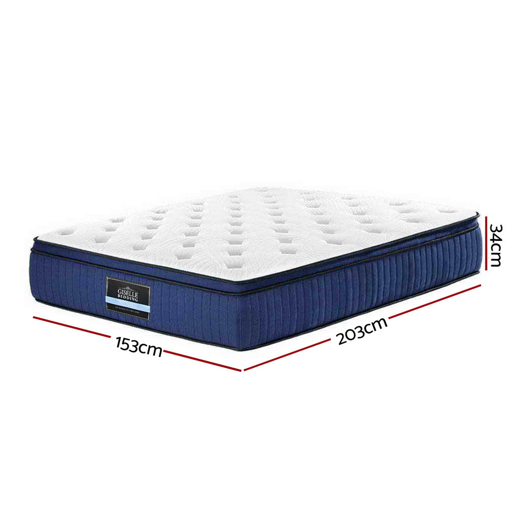 Marlook Bedding 34cm Mattress Cool Gel Memory Foam 7 Zone Queen