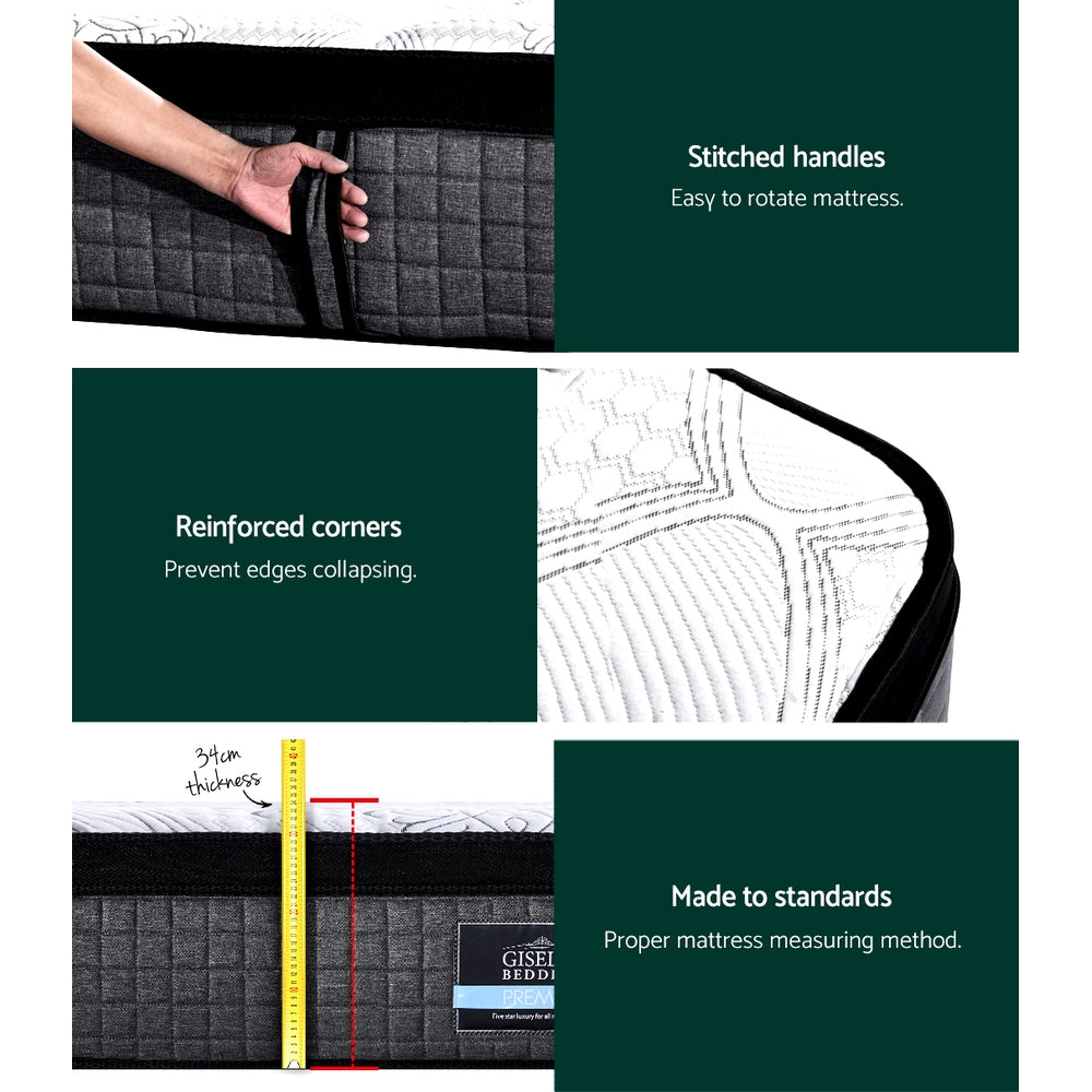 Marlook Bedding 34cm Mattress 9 Zone Latex Foam King