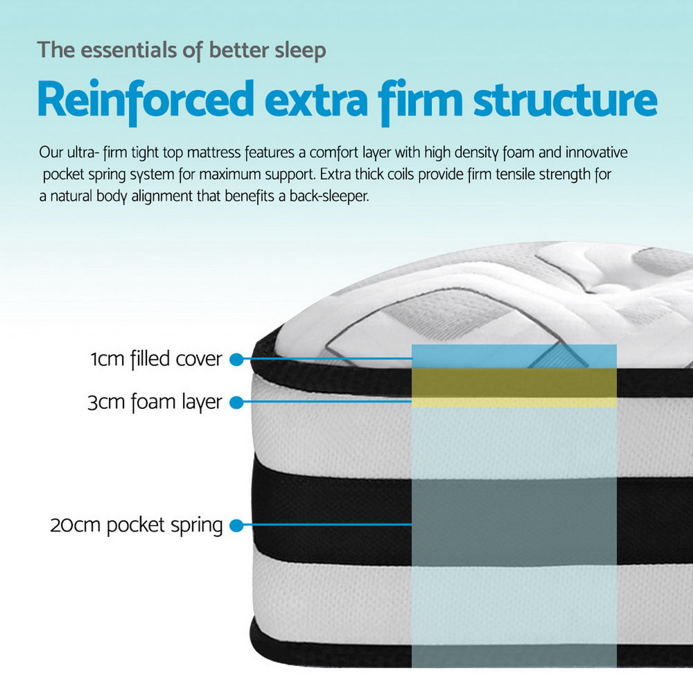 Marlook Bedding 24cm Mattress Super Firm Double