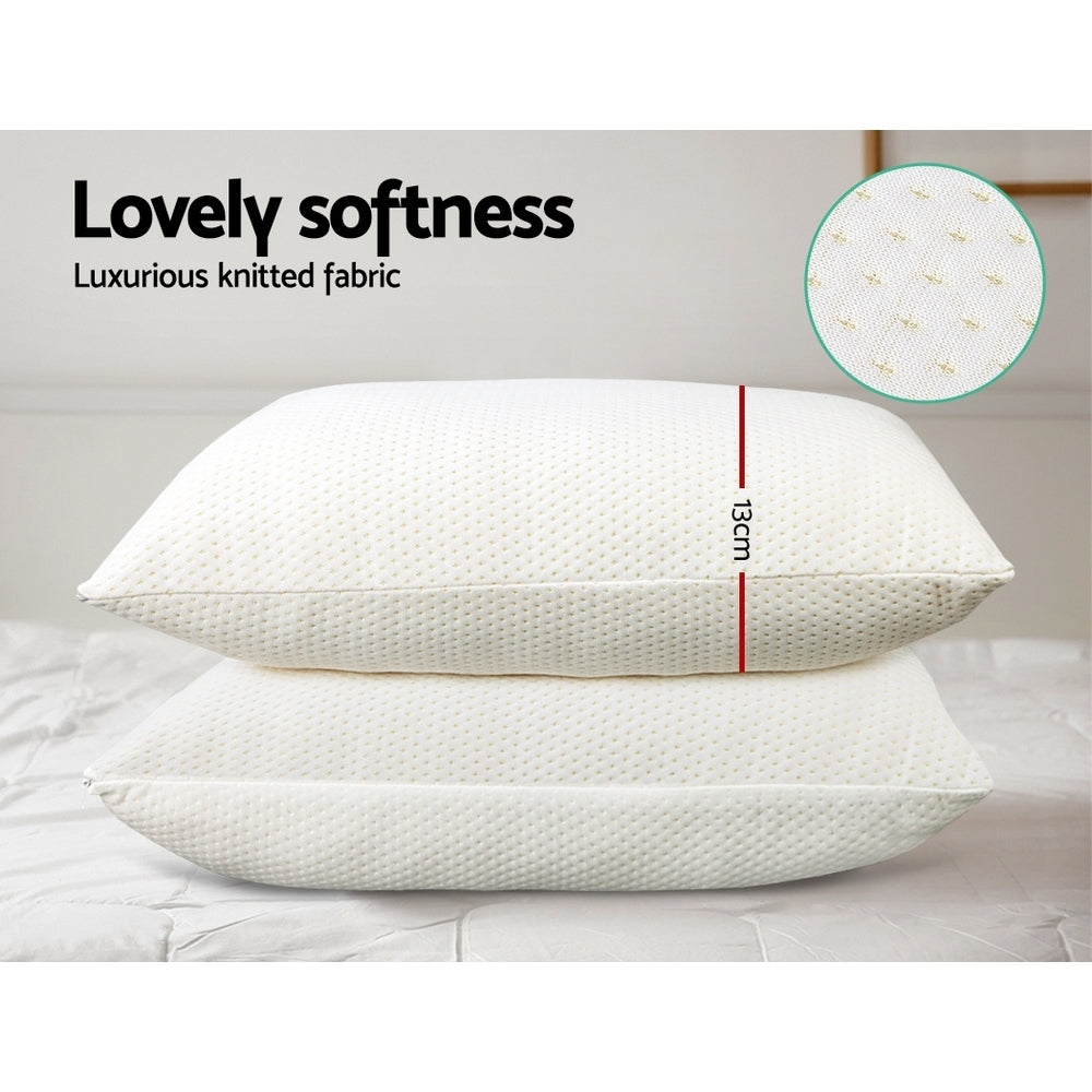 Marlook Bedding Memory Foam Pillow 13cm Thick Twin Pack