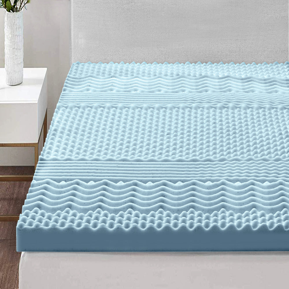 Marlook Bedding Memory Foam Mattress Topper 7-Zone 8cm Queen