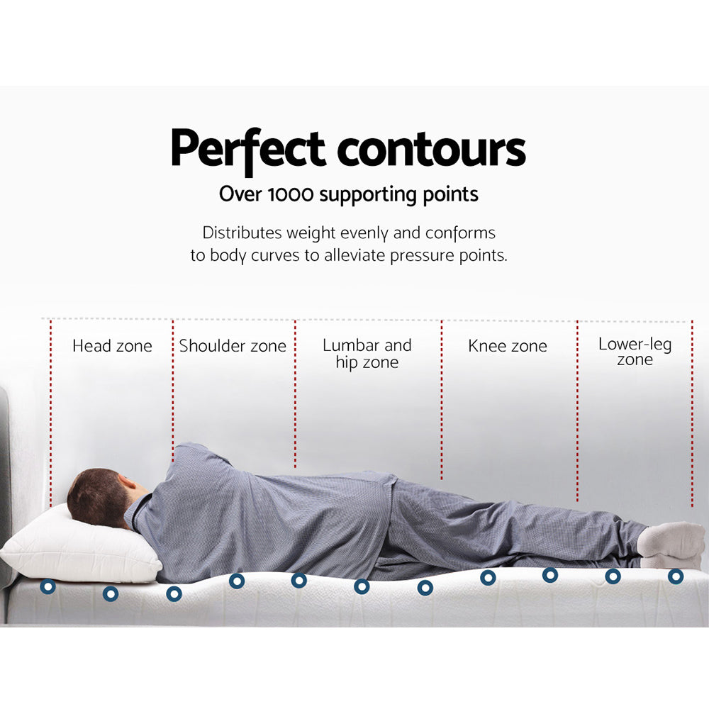 Marlook Bedding Memory Foam Mattress Topper Cool Gel 5cm Single