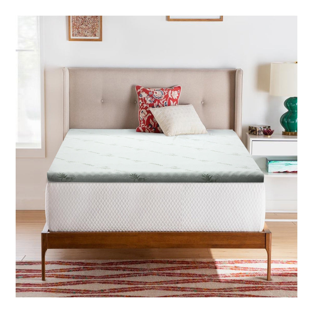 Marlook Bedding Memory Foam Mattress Topper Cool Gel 8cm Single