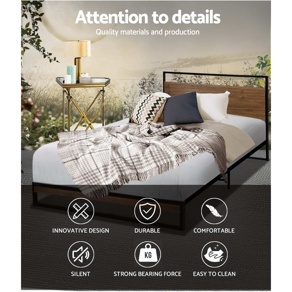 Marlook Bed Frame Single Size Metal Frame DANE