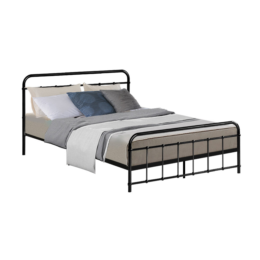 Marlook Bed Frame Metal Frames LEO - Double (Black)