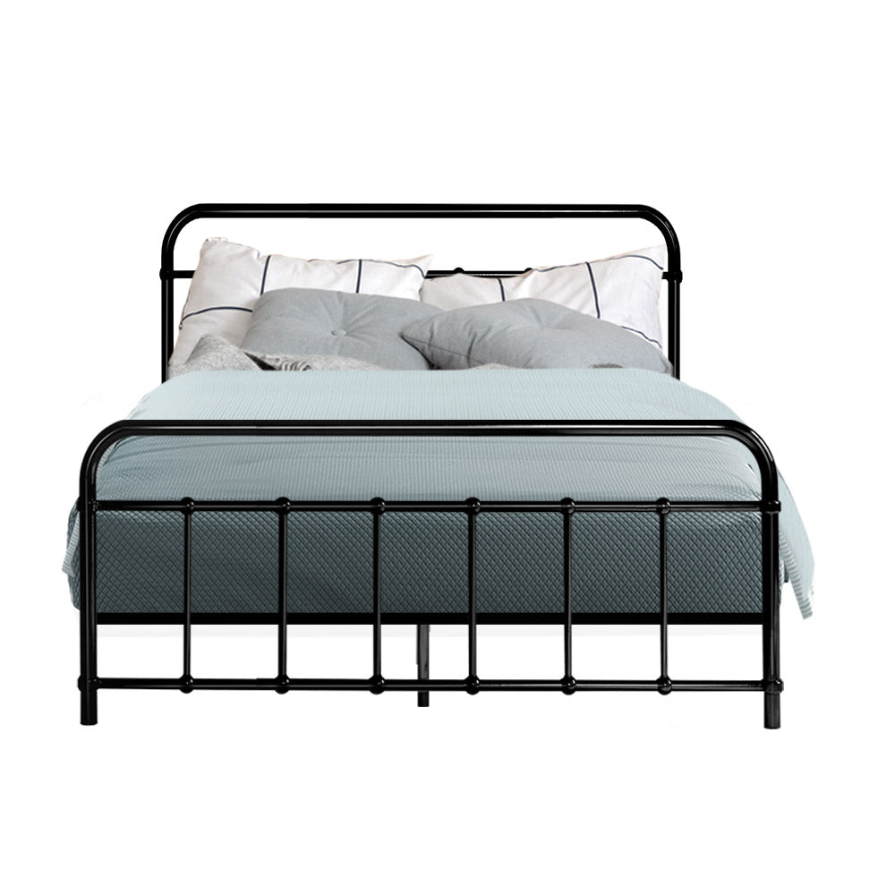 Marlook Bed Frame Metal Frames LEO - Double (Black)