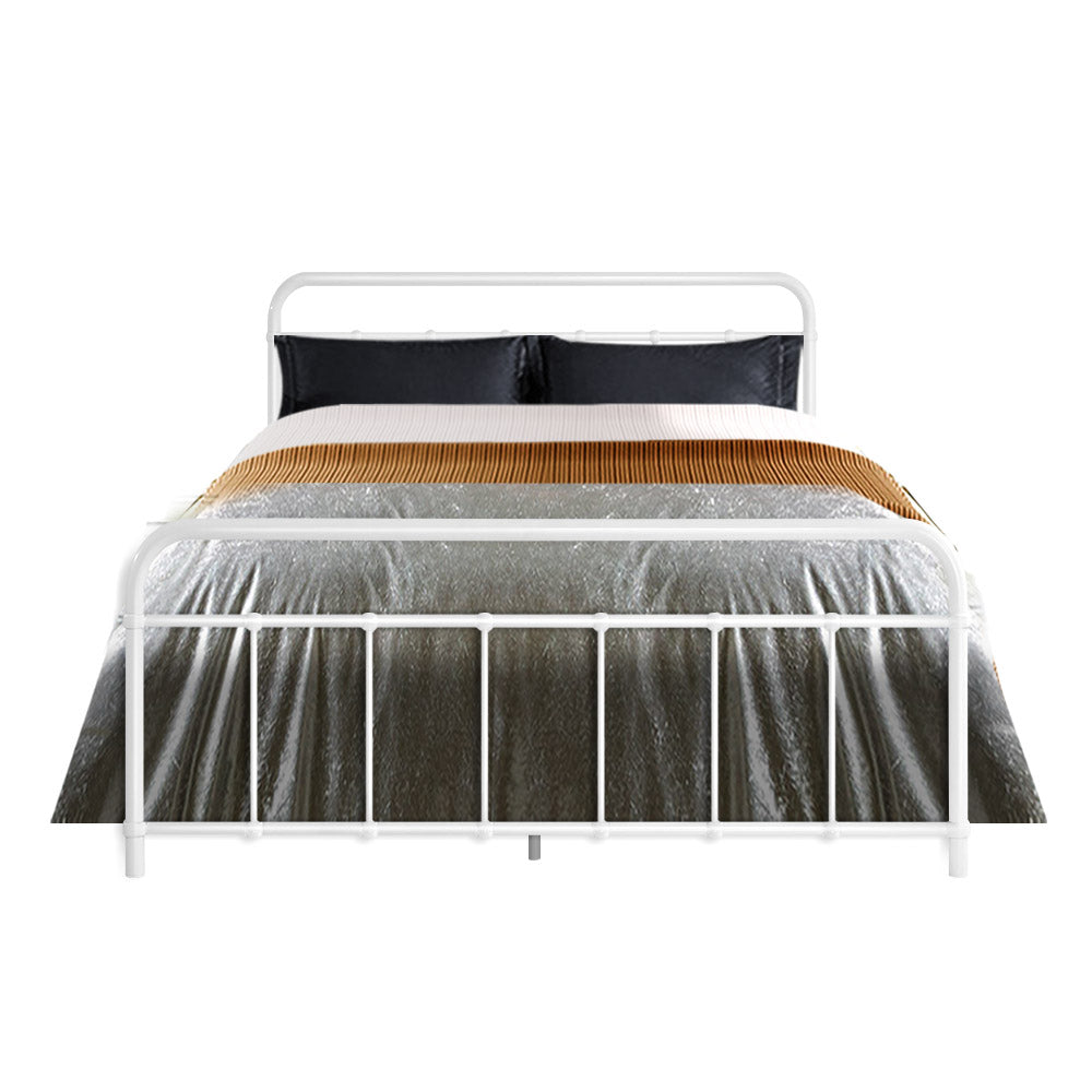 Marlook Bed Frame Metal Frames LEO - Double (White)