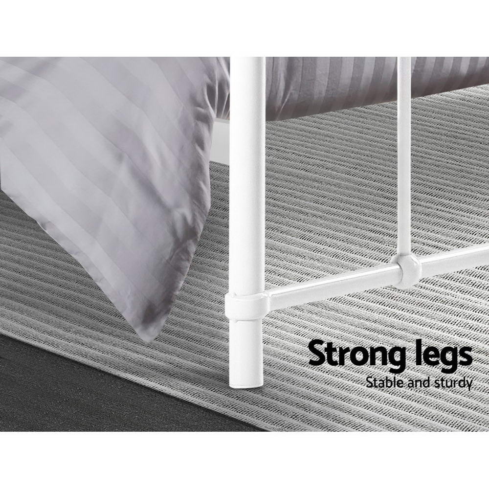 Marlook Bed Frame Metal Frames LEO - Double (White)